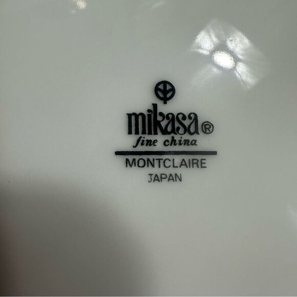 Mikasa Vintage Japan Set Of 4 Plates & Cups Montclaire Porcelain Dishwasher - Picture 9 of 12